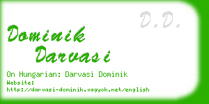 dominik darvasi business card